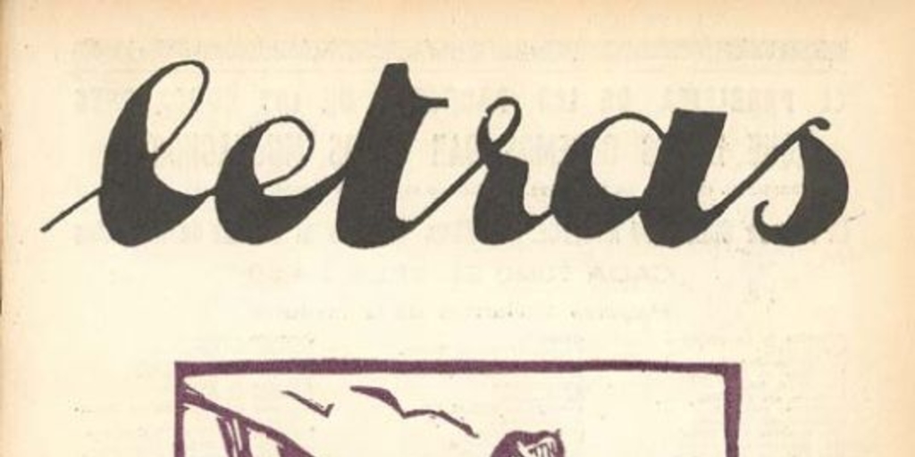 Letras, no. 20, mayo (1930) : cubierta.