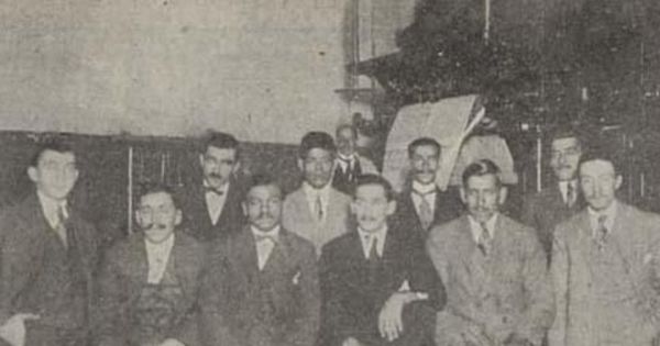 Personal de prensas de El Mercurio de Valparaíso, ca. 1918
