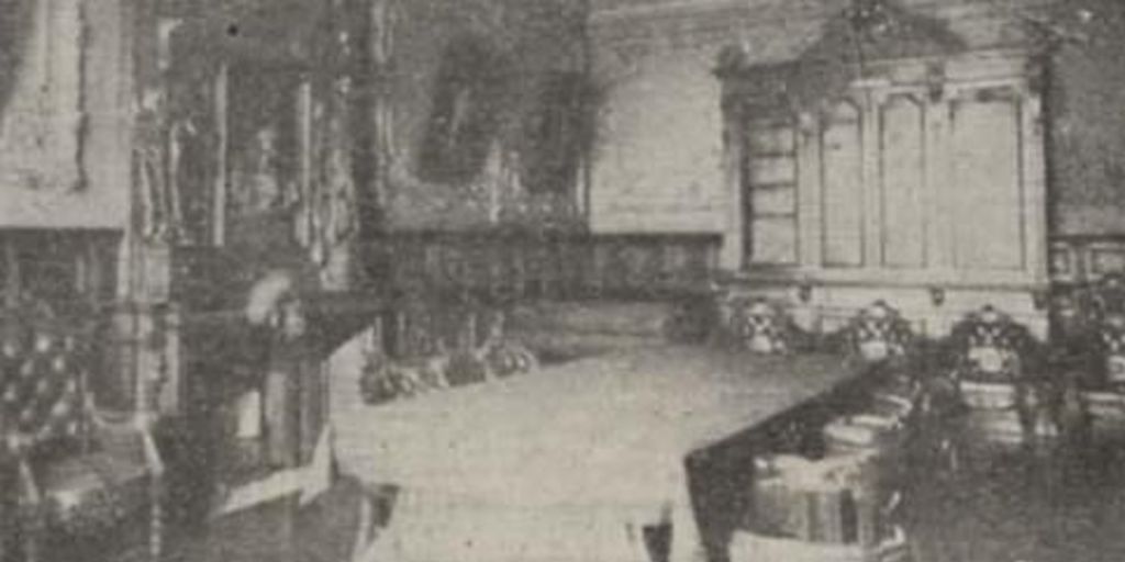Sala de reuniones de El Mercurio de Valparaíso, ca. 1918