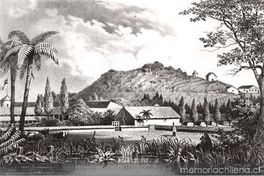 Cerro Santa Lucía hacia 1850