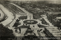 Pie de foto: Plaza Italia desde el aire en 1934