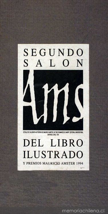 Segundo Salón del Libro Ilustrado y Premios Mauricio Amster 1994: [catálogo]