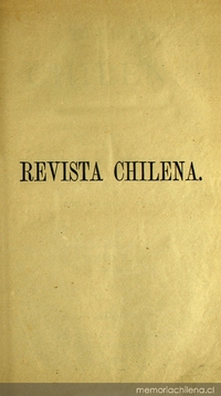 Revista Chilena, tomo 17, 1880