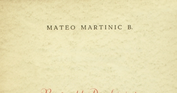 Reseña del descubrimiento y de la evolución cartográfica de la Región Magallánica: conferencia pronunciada por el señor Mateo Martini&#263; B.