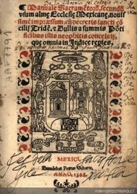 Manuale sacrametoru secundu usum alme Ecclesie Mexicane ...