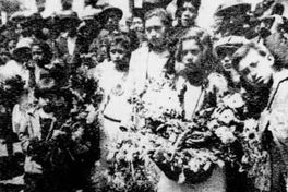 Ofrendas populares en el funeral de Luis Emilio Recabarren, 1924