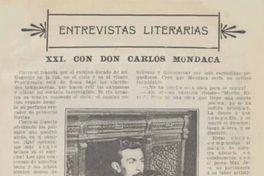 Entrevista literaria con don Carlos Mondaca
