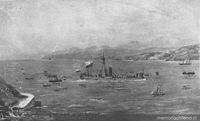 Llegada del Huáscar a Valparaíso