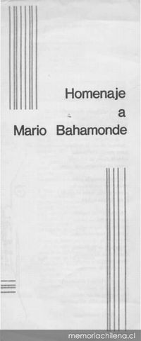 Homenaje a Mario Bahamonde