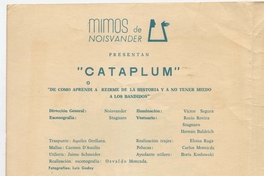 Programa "Cataplum", 1966.