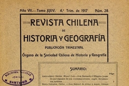 Revista chilena de historia y geografía: año VII, tomo XXIV, n° 28, 1917
