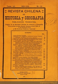 Revista chilena de historia y geografía: tomo LI, n° 55, 1925-1926