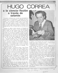 "Hugo Correa a la ciencia-ficción a través de satanás". Qué Pasa (Santiago, Chile)--no. 115 (jun. 28, 1973) p. 37-39.