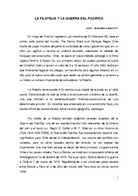 "La Filatelia y la Guerra del Pacífico" de José I. Marambio