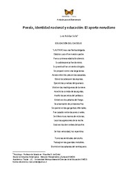 "Poesía, identidad nacional y educación: El aporte nerudiano" de Luis Rubilar Solis