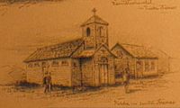 Iglesia de Punta Arenas hacia 1894