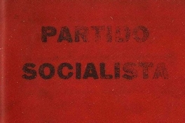 Libreta de inscripción Partido Socialista, 1933