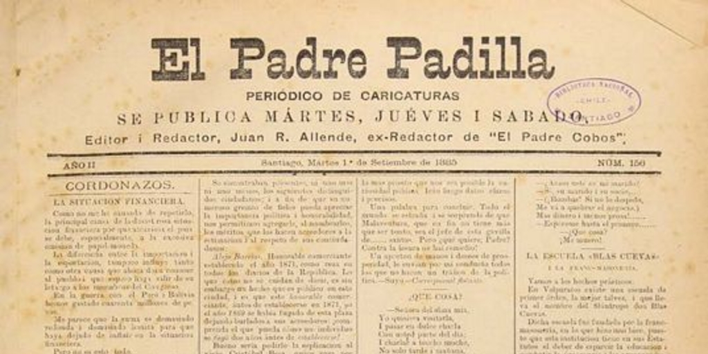 El Padre Padilla: año 2, no. 156-308, 1 de septiembre de 1885 a 28 de agosto de 1886