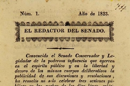El redactor del Senado: n° 1-4, 11 de junio a 22 de julio de 1823