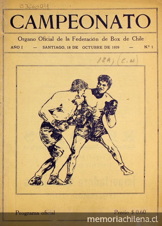 Campeonato: año 1, n° 1, 18 de octubre de 1939