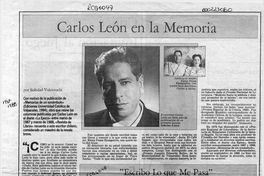 Carlos León en la memoria