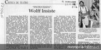 Wolff insiste: Encrucijada
