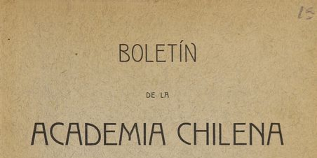 Boletín de la Academia Chilena: tomo 1, 1915