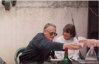 Gonzalo Vial Correa junto a su mujer Luisa Vial Cox, en un almuerzo familiar