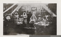 Presentación de la Cruz Roja exponiendo su labor en la conmemoración del Decreto Amunátegui, 1927