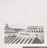 Plaza de Armas y su costado oriente, 1850