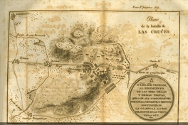 Mapa Batalla de las Cruces, Veracruz, 1810