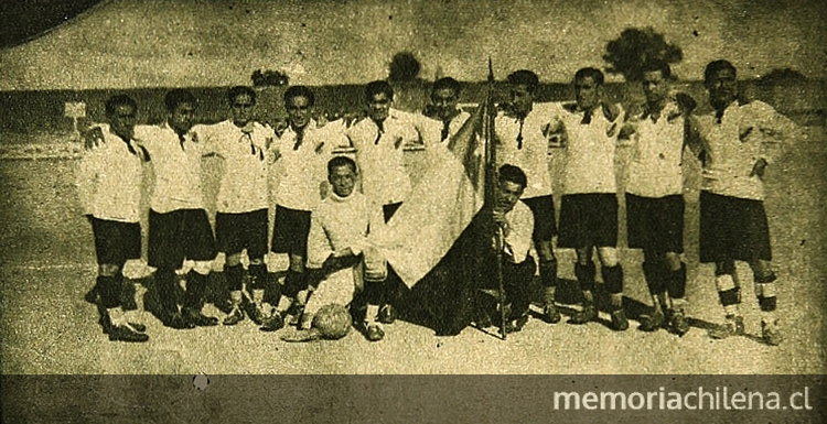 Equipo de Colo-Colo en el que David Arellano actuó por última vez, 1927.