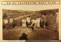 Partida de golf en el Valparaíso Golf Club, en Granadilla, 1923