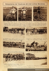 Inauguración del velódromo del Club Ciclista Barcelona