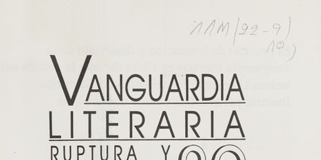 Vanguardia Literaria: Ruptura y Restauración en los años 30