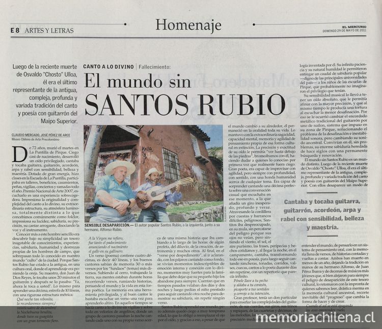  Un mundo sin Santos Rubio