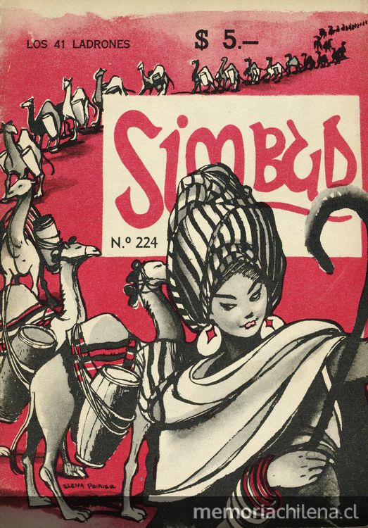 Portada de Simbad, nº 224, Santiago, diciembre, 1953.