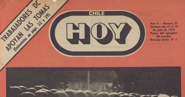  Portada Chile hoy, año 2, número 57, julio 1973