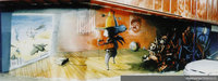 Graffiti en calle Virreinato con Vicuña Mackenna, 2003