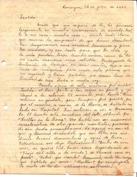 [Carta], 1941 jul. 24 Rancagua, Chile <a> Isolda Pradel  [manuscrito] Oscar Castro.