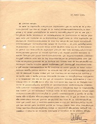 [Carta], 1945 jun 10 [Santiago?], Chile <a> Oscar Castro  [manuscrito] Alone.