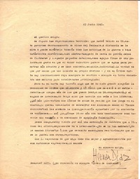 [Carta], 1945 jun 23 [Santiago?], Chile <a> Oscar Castro  [manuscrito] Alone.