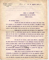 [Carta], 1910 ago. 13 Paris, Francia <a> Enrique Caprile