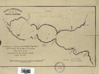 Plano aproximado de Puerto Simpson descubierto por el Comandante de la "Corbeta Chacabuco" capitán de Fragata don Enrique M. Simpson, el 22 de febrero de 1875 en su esploración, buscando paso al lado del English Narrows