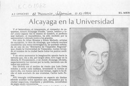 Alcayaga en la Universidad
