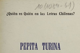 Pepita Turina: ¿Quién es quién en las letras chilenas?