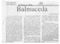 Balmaceda  [artículo] Gabriel Rodríguez.
