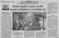 Silvestre Fugellie, un poeta y escritor inspirado en Magallanes y en el hombre real  [artículo].