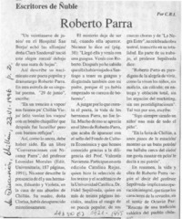Roberto Parra  [artículo] C. R. I.