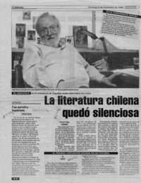 La literatura chilena quedó silenciosa  [artículo] Francisca Vargas.